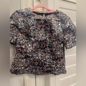 Club Monaco Sequin Embellished Women's Top. Size 0. Fits up to a 4. NWT